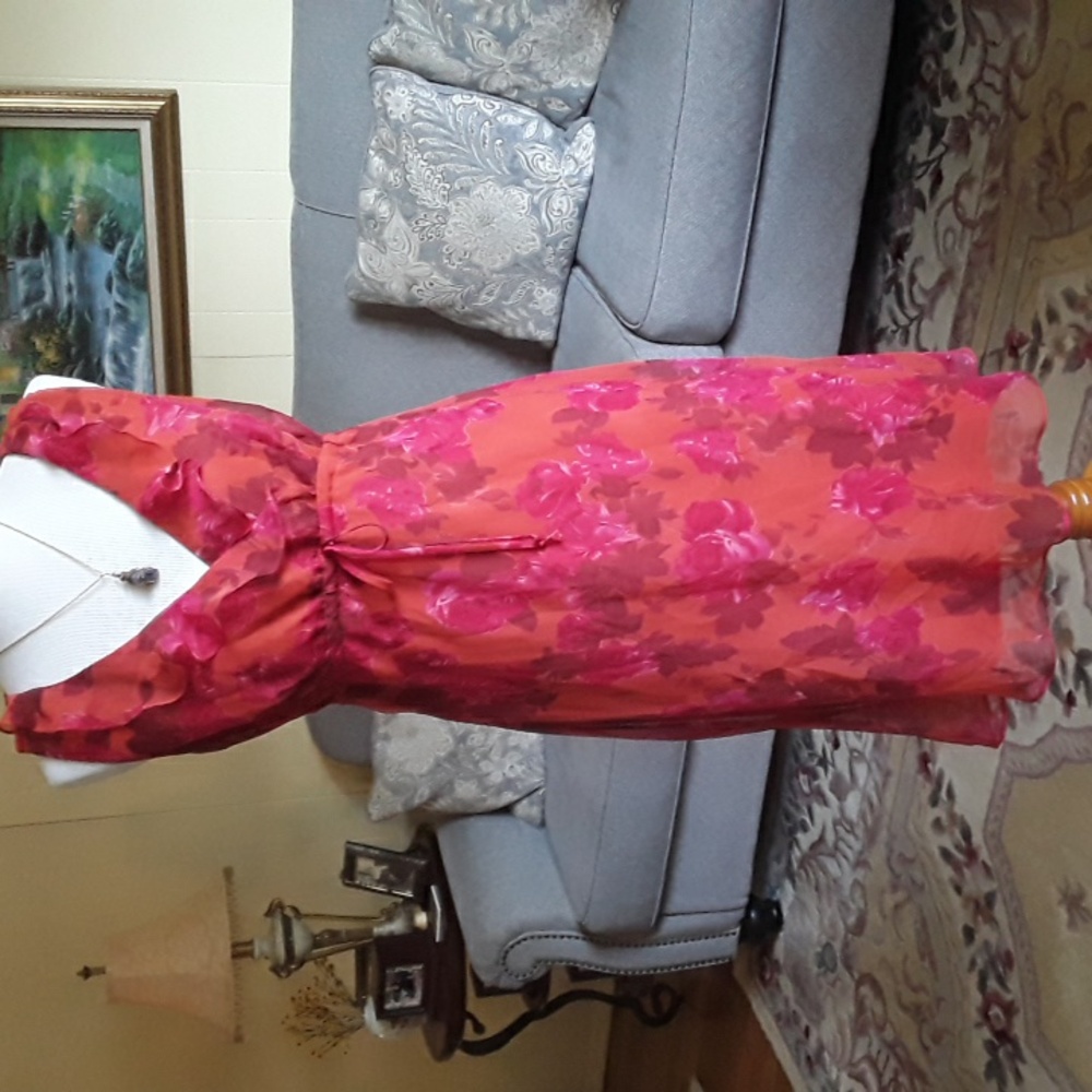 Phoebe Buffet Morning Side Designer Collection Orange floral Phoebe Dress sz10